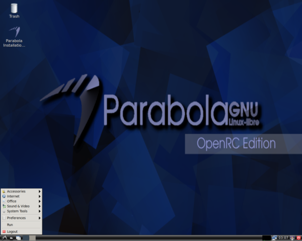 Parabola GNU Linux libre 2017 Desktop LXDE