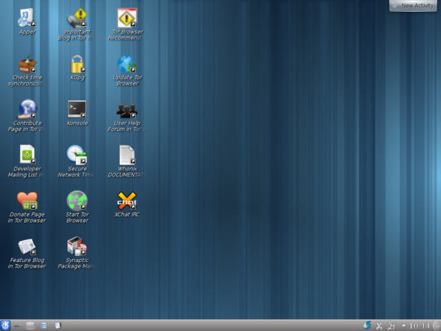 Whonix 13, Desktop, KDE