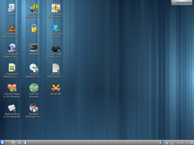 Whonix 13, Desktop, KDE Whonix 13, Desktop, KDE